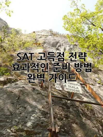 SAT 고득점 전략: 효과적인 준비 방법 완벽 가이드