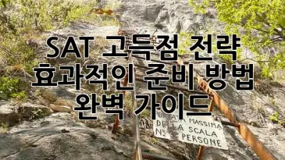 SAT 고득점 전략: 효과적인 준비 방법 완벽 가이드