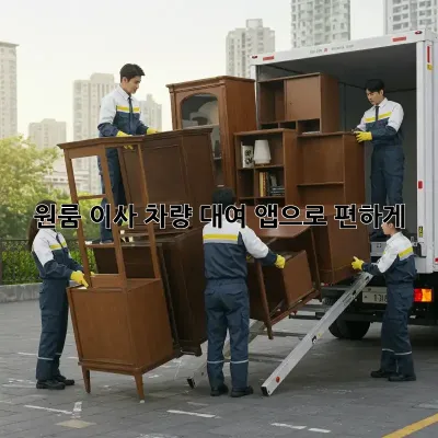 원룸 이사? 차량 대여 앱으로 편하게!