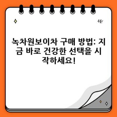 녹차원보이차: 건강과 맛의 완벽한 조화! 궁금증 해결과 효능 가이드