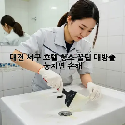 대전 서구 호텔 청소🧹✨ 꿀팁 대방출! 놓치면 손해🤫