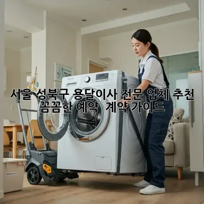 서울 성북구 용달이사 전문 업체 추천: 꼼꼼한 예약 & 계약 가이드