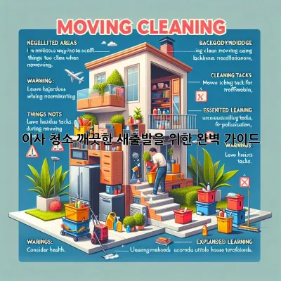 이사 청소: 깨끗한 새출발을 위한 완벽 가이드