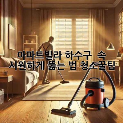 🤯 아파트/빌라 하수구, 🤯 속 시원하게 뚫는 법! #청소꿀팁