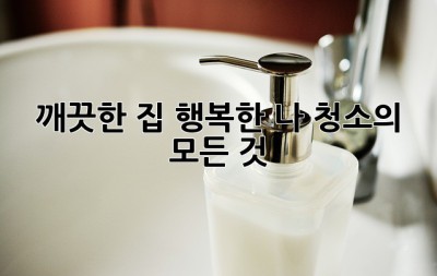 깨끗한 집, 행복한 나: 청소의 모든 것